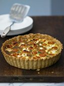 Tomato quiche with spinach