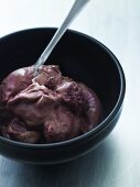 Chocolate and blackberry ice cream