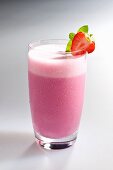 A strawberry shake in a glass