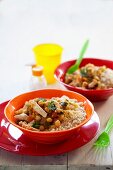 Couscous with chicken and vegetables (children's dish)