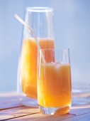 Peach and melon juice