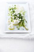 Spring onion salad with feta