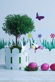 Spring decorations and Easter eggs
