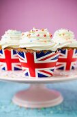 Cupcakes in Union Jack cases