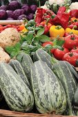 Basket of various vegetables