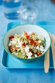 Couscous salad with feta cheese