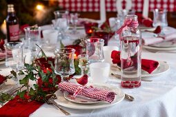 A table laid for Christmas dinner (Sweden)