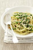 Pasta ai fagiolini (spaghetti with green beans, Italy)