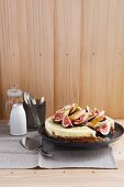 Honey and ricotta cake with figs