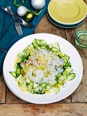 Lobster carpaccio with courgette