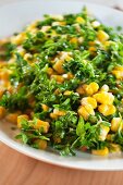 Chickweed with sweetcorn