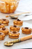 Spiced biscuits with a coffee glaze and coffee bean