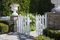 White picket gate