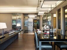 Dining area in modern great room