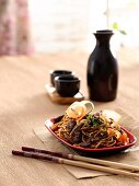 Beef stir-fry with Chinese egg noodles