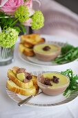 Chicken liver pâté with toasted white bread