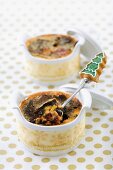 Bread And Butter Pudding mit Christmas Cake