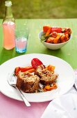 Meatloaf with roasted peppers