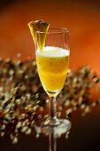 Pineapple with prosecco