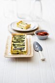 Courgette tart with dried tomatoes