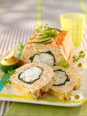 Seeteufel-Lachs-Terrine mit Spinat