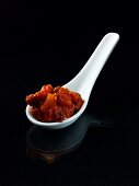 A spoonful of spicy pear chutney