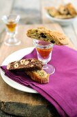 Varietà di cantucci (nut, pistachio and cherry biscuits)