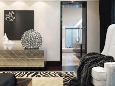 Doorway in modern living room