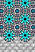 Blue snowflake pattern (print)