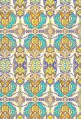 Mirrored tribal pattern (print)