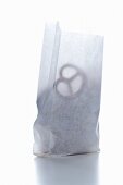 Salted pretzels in a paper bag