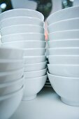 White porcelain bowls