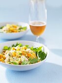 Couscous salad with chicken and oranges