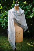 Gray Wrap Made from Alpaca Wool