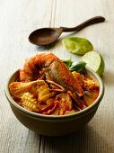 Tom yam talay (fiery seafood soup, Thailand)