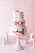 Cake Decorated for a Baby Girl Baby Shower