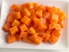 Thawed Frozen Carrot Cubes
