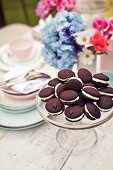 Chocolate whoopie pies with buttercream filling