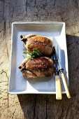 Whole roast wild ducks