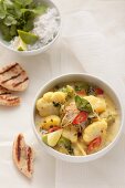 Cauliflower curry with Romanesco broccoli and potatoes