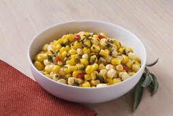 Bowl of Sauteed Sage Corn