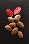 Highland Burgundy Red potatoes on a slate platter