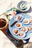 Scallops with ginger and lemongrass for a tropical Christmas picnic