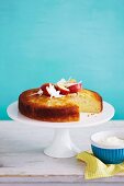 Nectarine and coconut cake