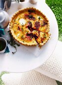 Goat's cheese tart with beetroot