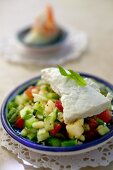 Vegetable salad with feta (Tunisia)