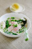 Trout ragout with peas