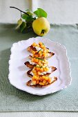 Crostini with quince relish