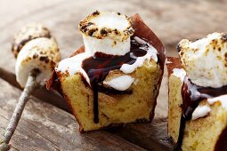 Smores-Cupcakes mit Schokolade & gegrillten Marshmallows