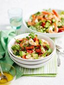 Prawn and tomato pasta salad